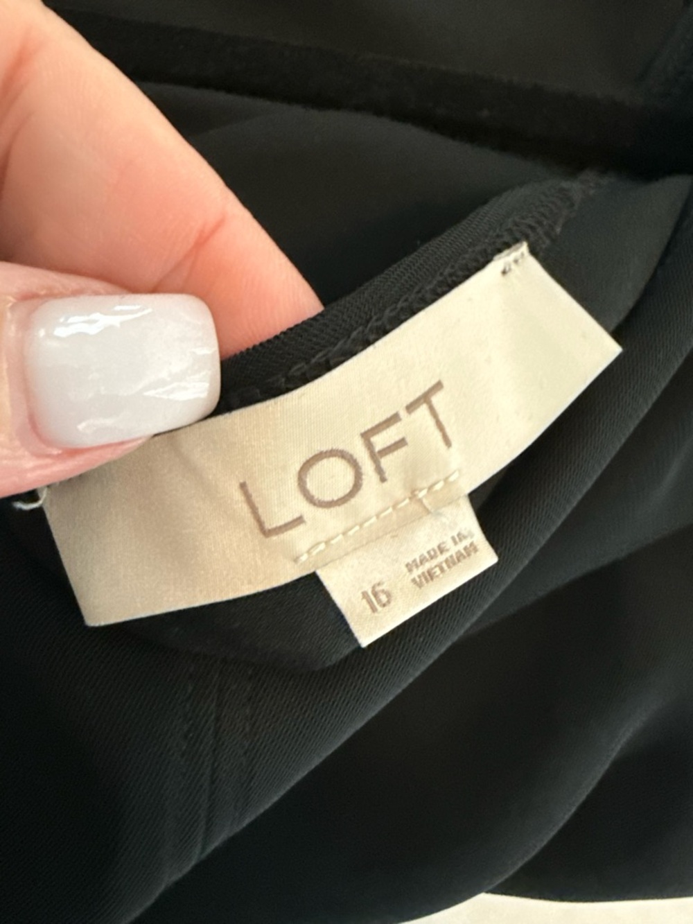 LOFT Black jumpsuit with Waist Tie - Picture 5 of 6